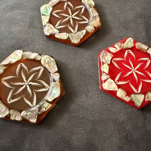 Vintage Coasters Set of 3 - Picture 2 of 3